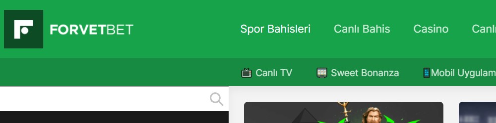 forvetbet Canlı Bahis Oyun Seçenekleri